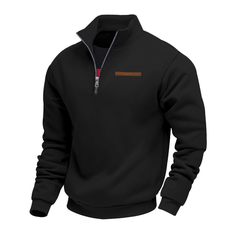 Herren Quarter-Zip Sweatshirt - Lockere Passform mit Stehkragen