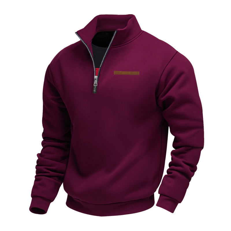 Herren Quarter-Zip Sweatshirt - Lockere Passform mit Stehkragen