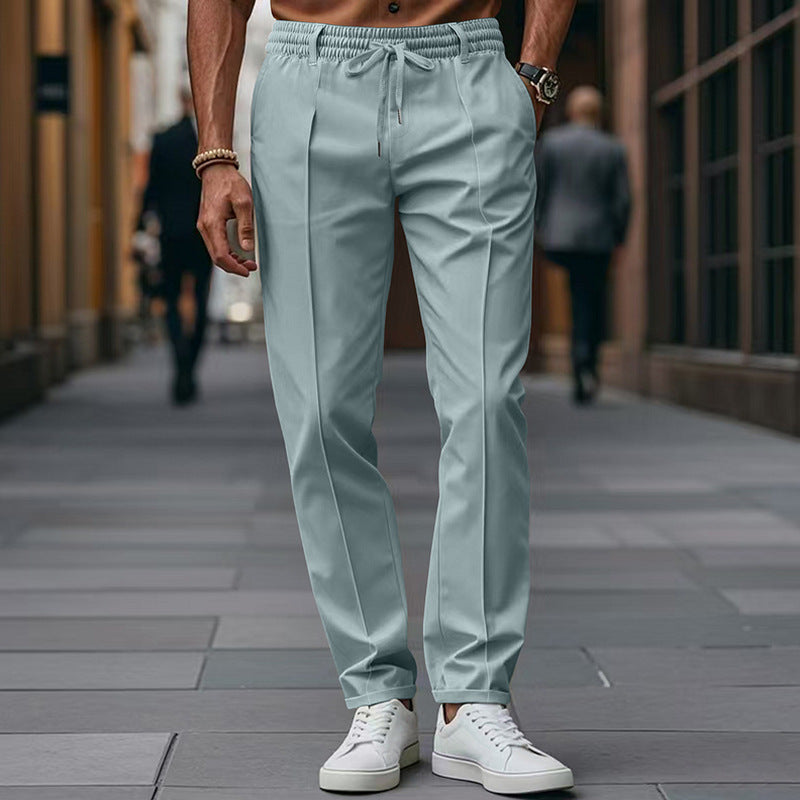 Herren Elastische Hose - Lockere Passform mit Taschen
