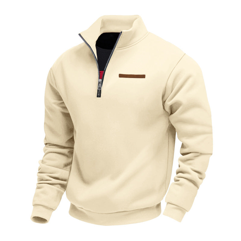 Herren Quarter-Zip Sweatshirt - Lockere Passform mit Stehkragen
