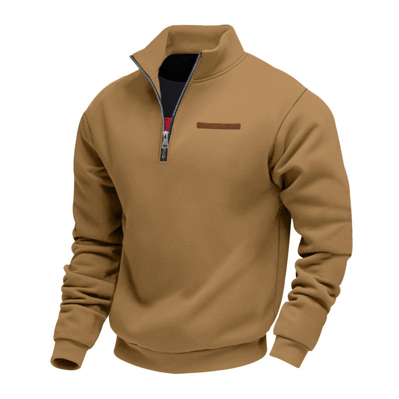 Herren Quarter-Zip Sweatshirt - Lockere Passform mit Stehkragen