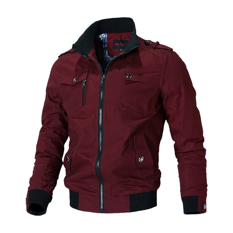 Herren Stehkragen Bomberjacke - Reißverschluss Oberbekleidung
