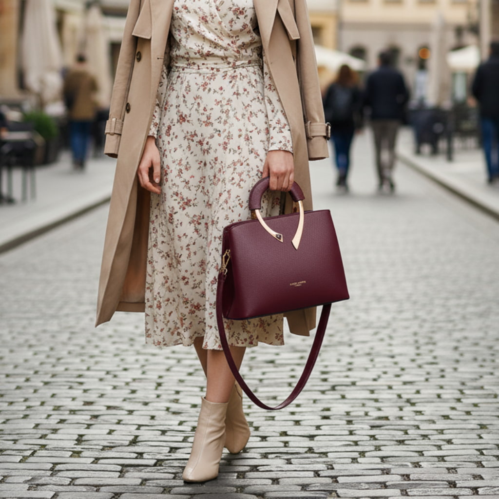Damen Tote Bag - Eleganter Gold-Akzent