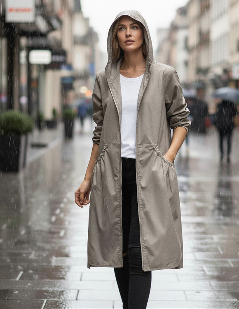 Damen Lange Wasserdichte Jacke - Warme Oberbekleidung