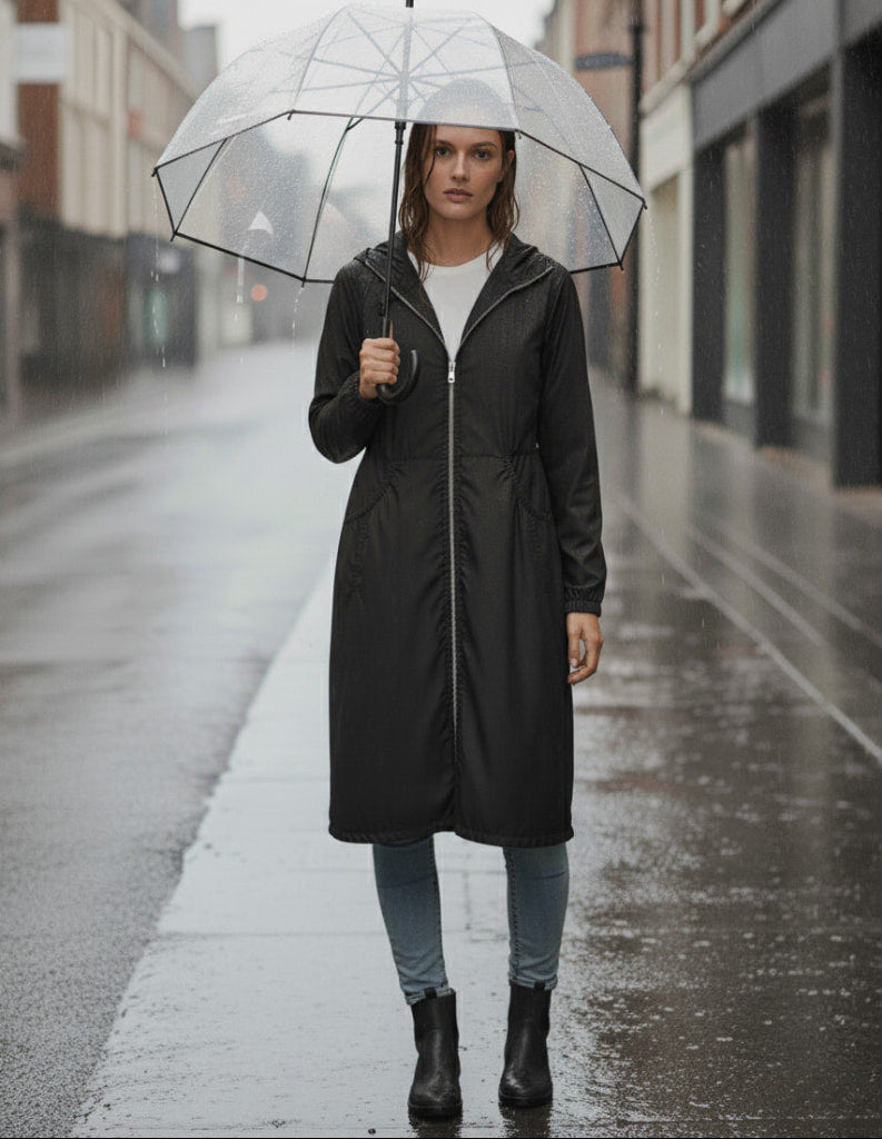 Damen Lange Wasserdichte Jacke - Warme Oberbekleidung