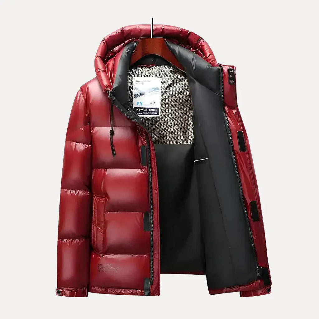 Herren Kapuzen-Steppjacke - Isolierte Oberbekleidung mit Reißverschluss
