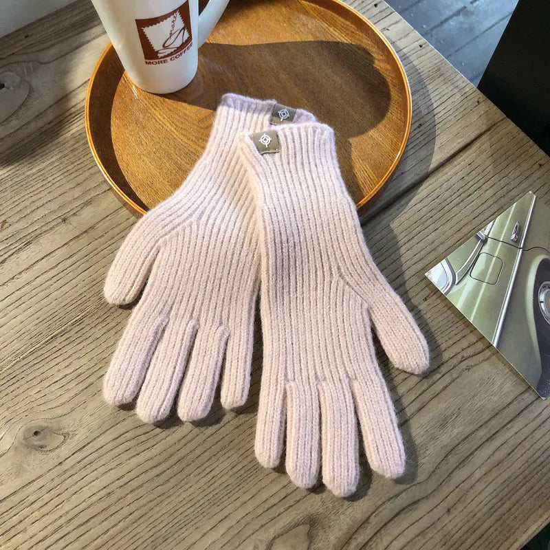 Herren Strick-Winterhandschuhe - Gerippt & Touchscreen-kompatibel