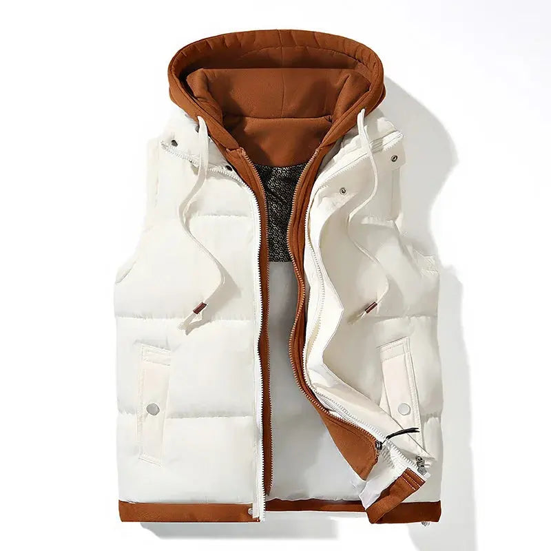 Herren Wasserdichte Puffer Gilet - Mit Kapuze und Taschen