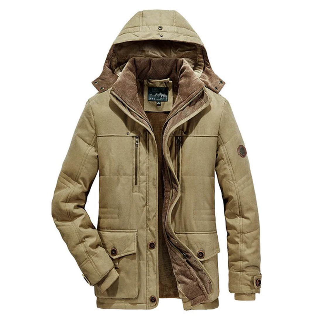 Herren Gefütterte Winterparka Jacke - Winddicht & Mehrfachtaschen