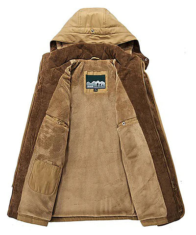 Herren Gefütterte Winterparka Jacke - Winddicht & Mehrfachtaschen