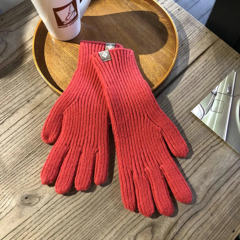 Herren Strick-Winterhandschuhe - Gerippt & Touchscreen-kompatibel