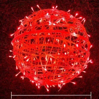 Hängende LED-Lichtkugeln - Geflochtener Stil Garten-Dekokugeln