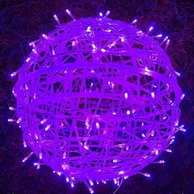 Hängende LED-Lichtkugeln - Geflochtener Stil Garten-Dekokugeln