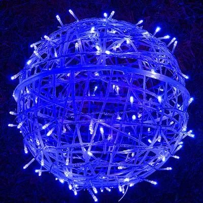 Hängende LED-Lichtkugeln - Geflochtener Stil Garten-Dekokugeln