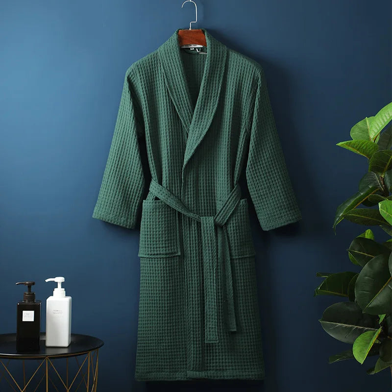 Unisex Morgenmantel - Bademantel mit Waffelstruktur