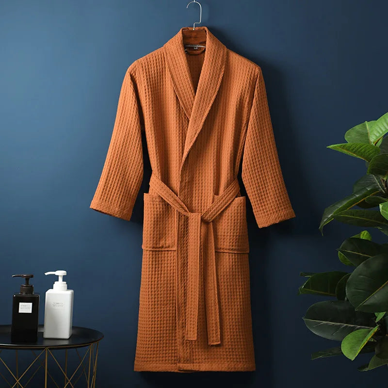 Unisex Morgenmantel - Bademantel mit Waffelstruktur