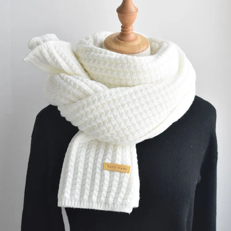 Unisex-Strickschal – Weicher Rippstrick