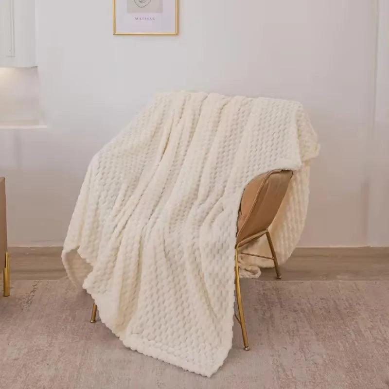 Kuschel Decke Noppen - Warme Wohndecke für Sofa & Couch
