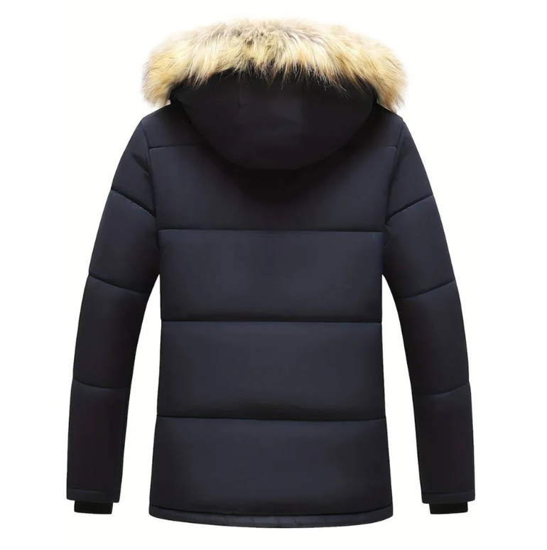 Herren Isolierte Winter-Parka-Jacke - Gepolstertes Futter & Mehrfachtaschen