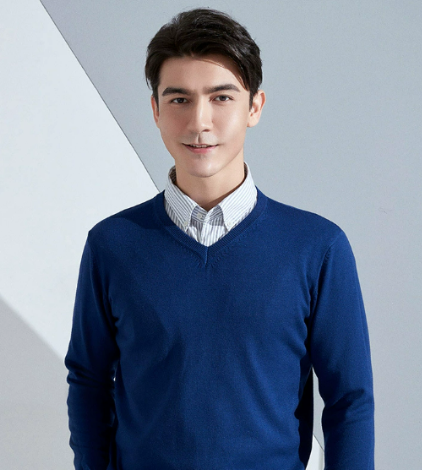 Herren Kaschmir Pullover – Schmale Passform mit V-Ausschnitt