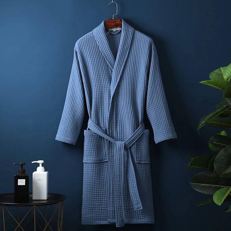 Unisex Morgenmantel - Bademantel mit Waffelstruktur