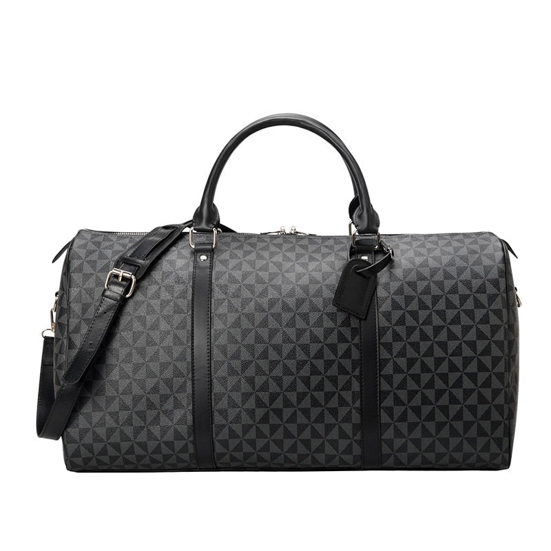 Herren Reisetasche mit Geometrischem Muster - Klassischer Weekender