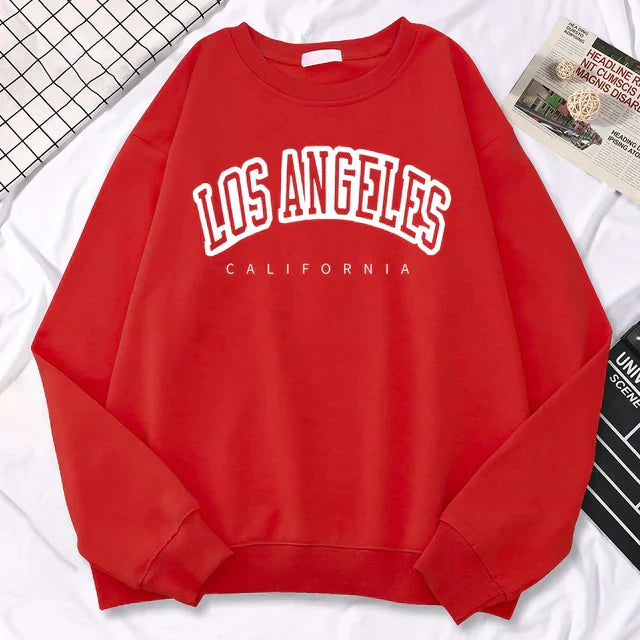 Damen-Sweatshirt in Übergröße - Los Angeles California-Print