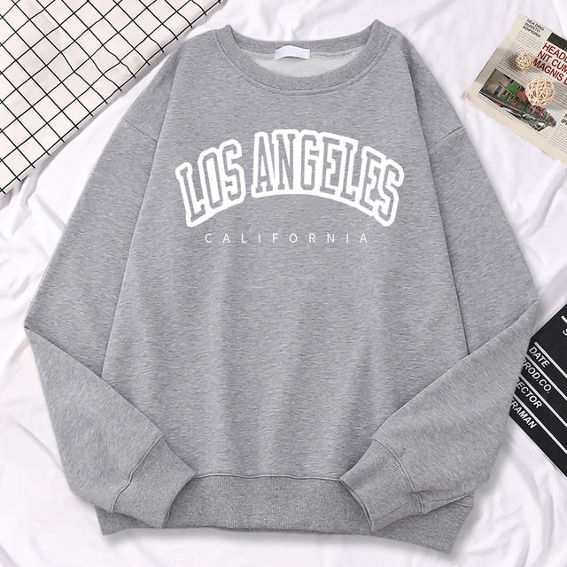 Damen-Sweatshirt in Übergröße - Los Angeles California-Print