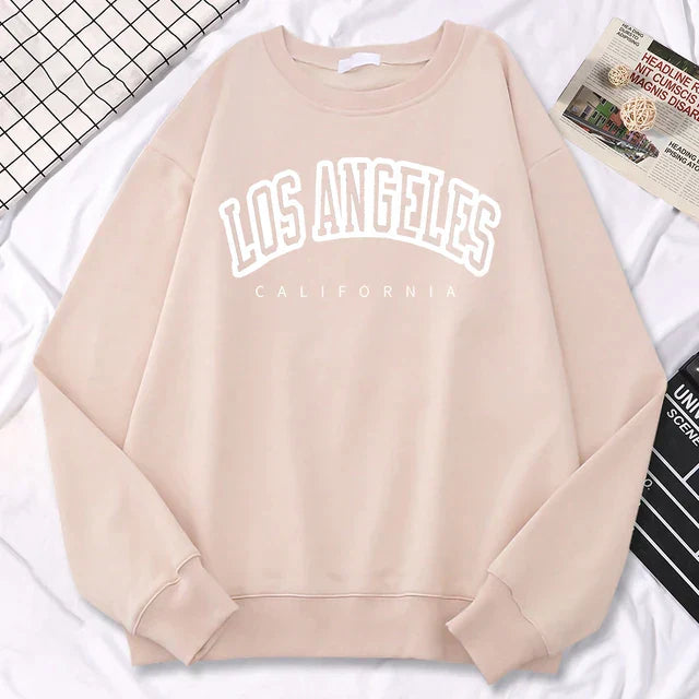 Damen-Sweatshirt in Übergröße - Los Angeles California-Print