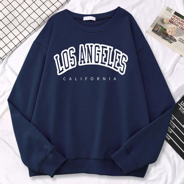 Damen-Sweatshirt in Übergröße - Los Angeles California-Print