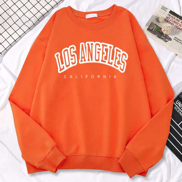 Damen-Sweatshirt in Übergröße - Los Angeles California-Print