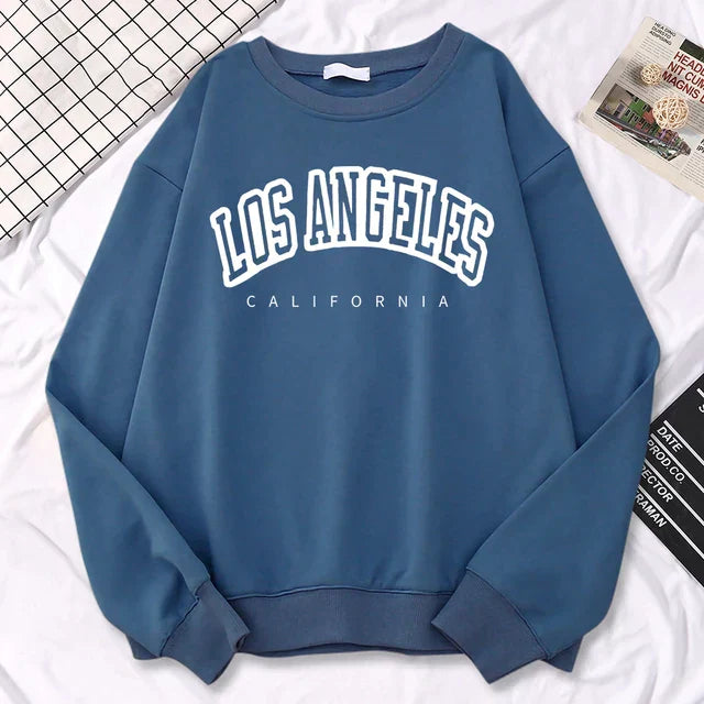 Damen-Sweatshirt in Übergröße - Los Angeles California-Print