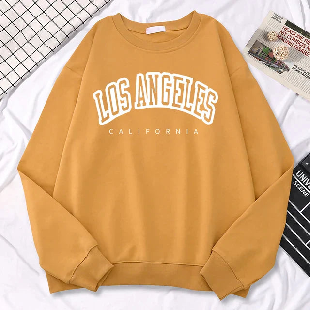 Damen-Sweatshirt in Übergröße - Los Angeles California-Print