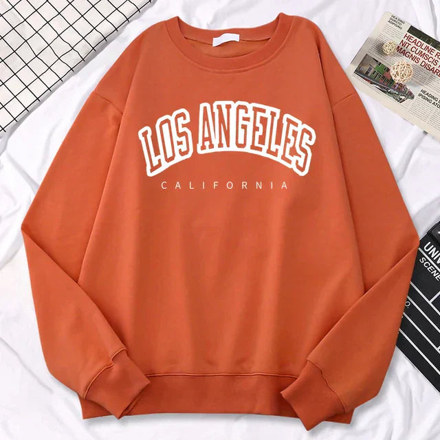 Damen-Sweatshirt in Übergröße - Los Angeles California-Print