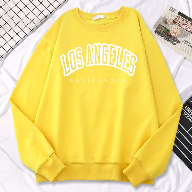 Damen-Sweatshirt in Übergröße - Los Angeles California-Print
