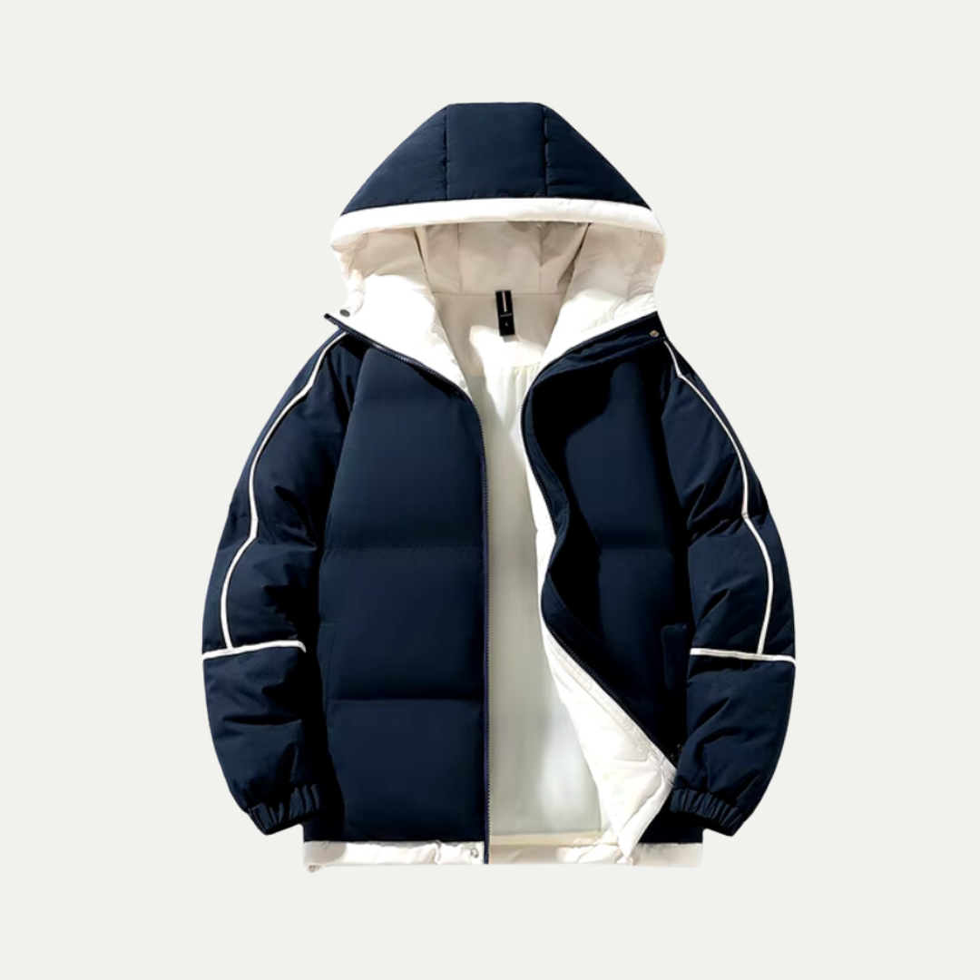 Unisex Puffer Winterjacke – Gesteppt mit Kapuze