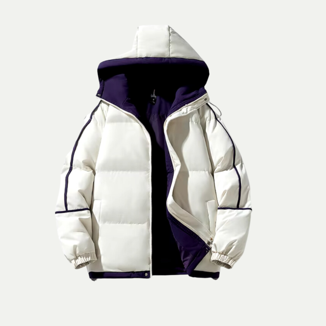 Unisex Puffer Winterjacke – Gesteppt mit Kapuze