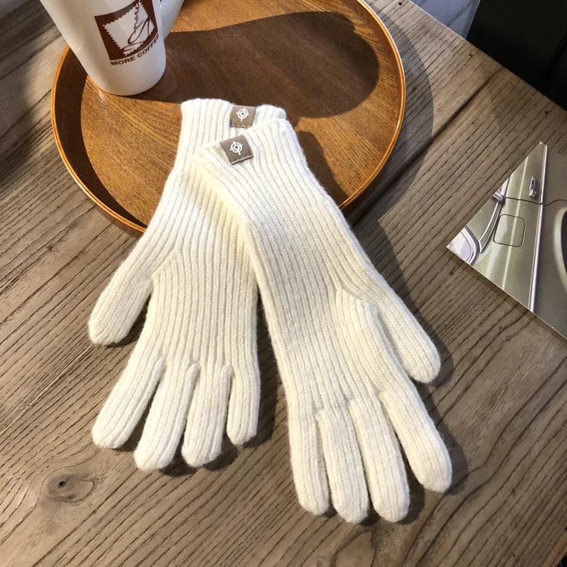 Herren Strick-Winterhandschuhe - Gerippt & Touchscreen-kompatibel