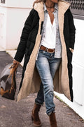 Damen Wendbarer Puffer-Mantel - Kapuze & Plüschfutter