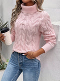 Damen Baumwoll-Strickpullover – Rollkragen & Schmale Passform