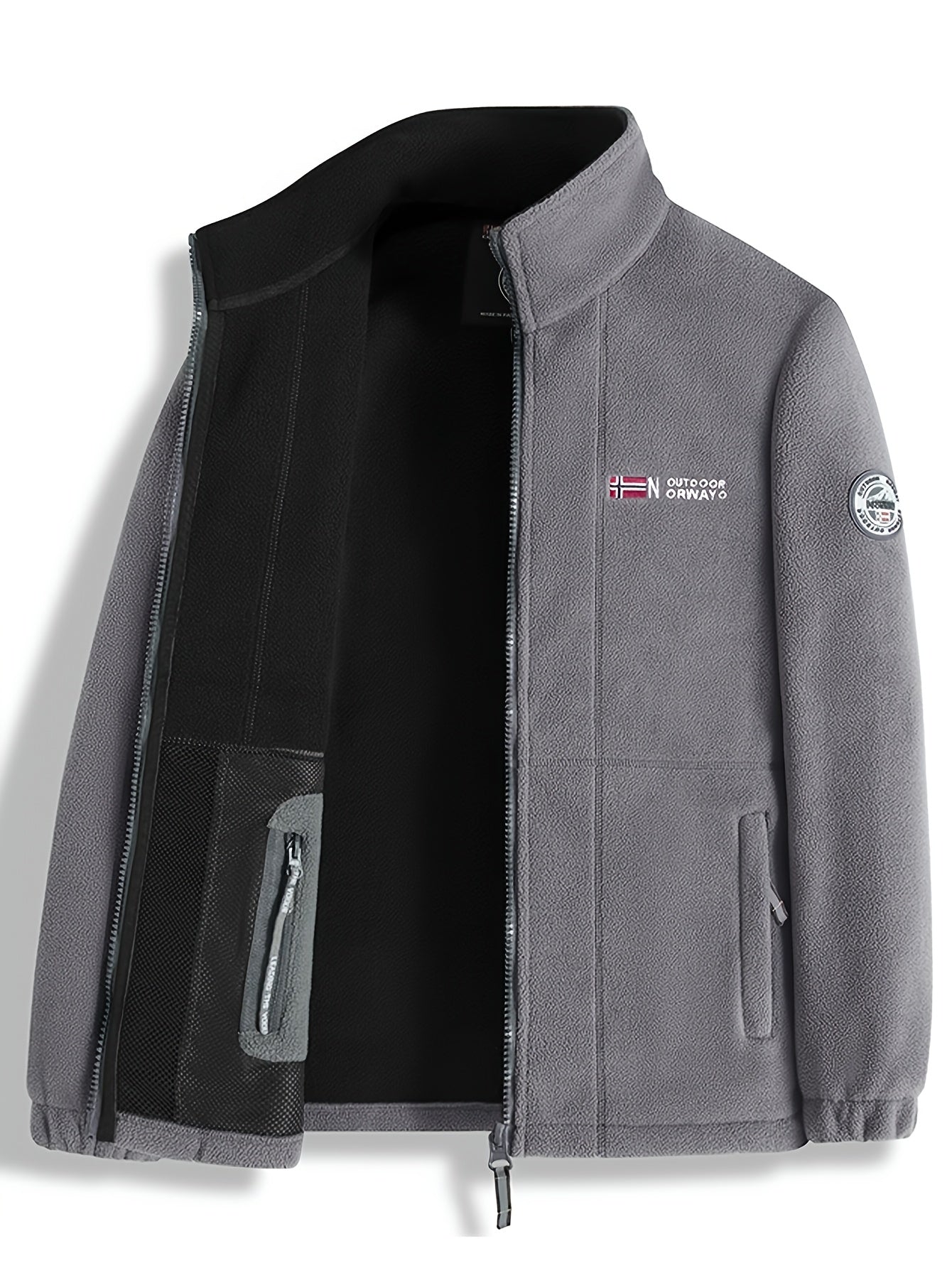 Herren Fleecejacke - Reißverschluss mit Stehkragen