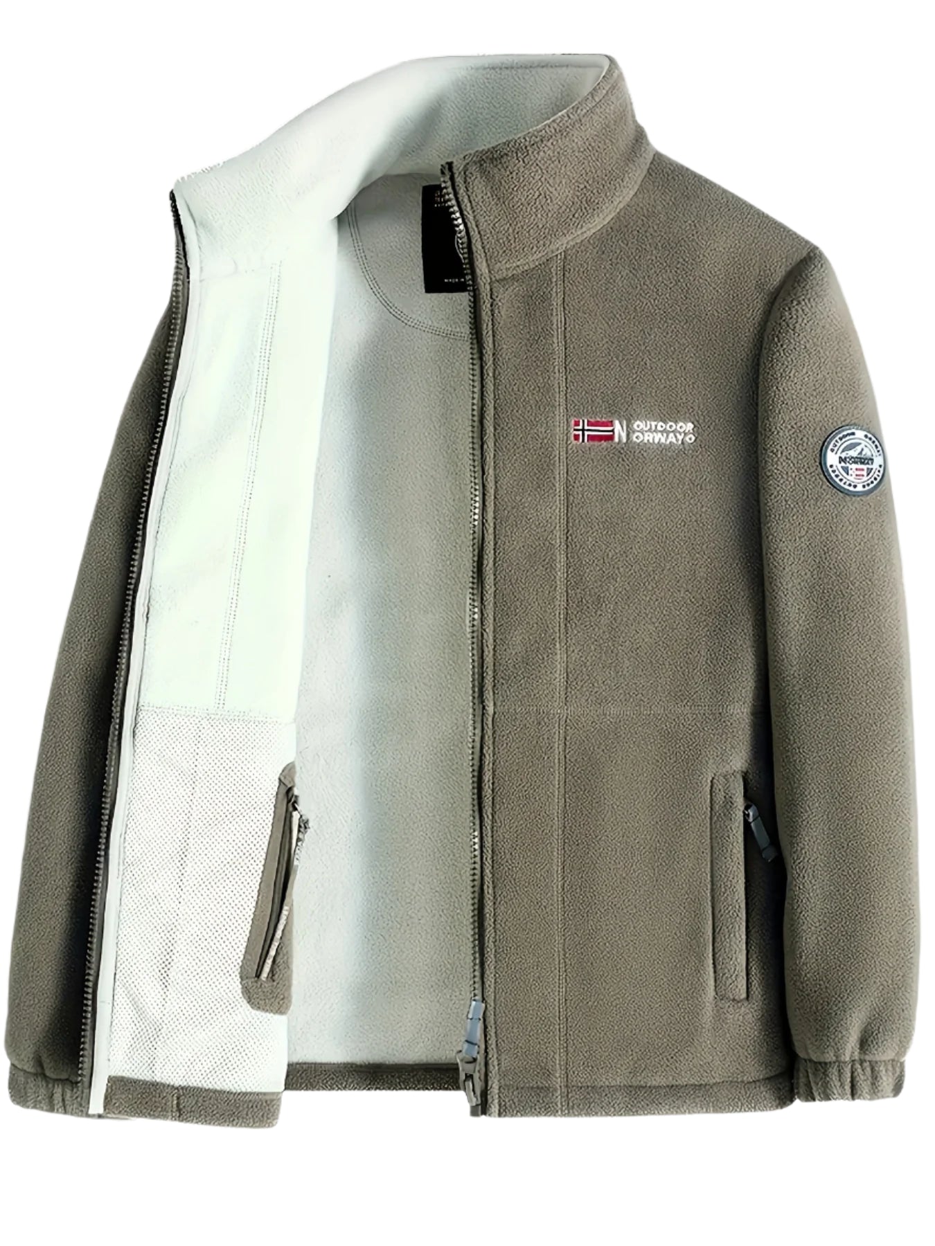 Herren Fleecejacke - Reißverschluss mit Stehkragen