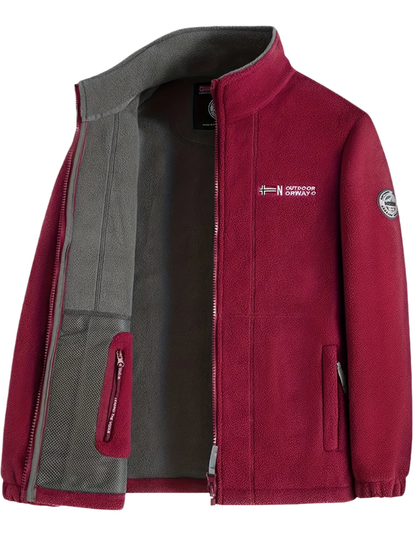 Herren Fleecejacke - Reißverschluss mit Stehkragen