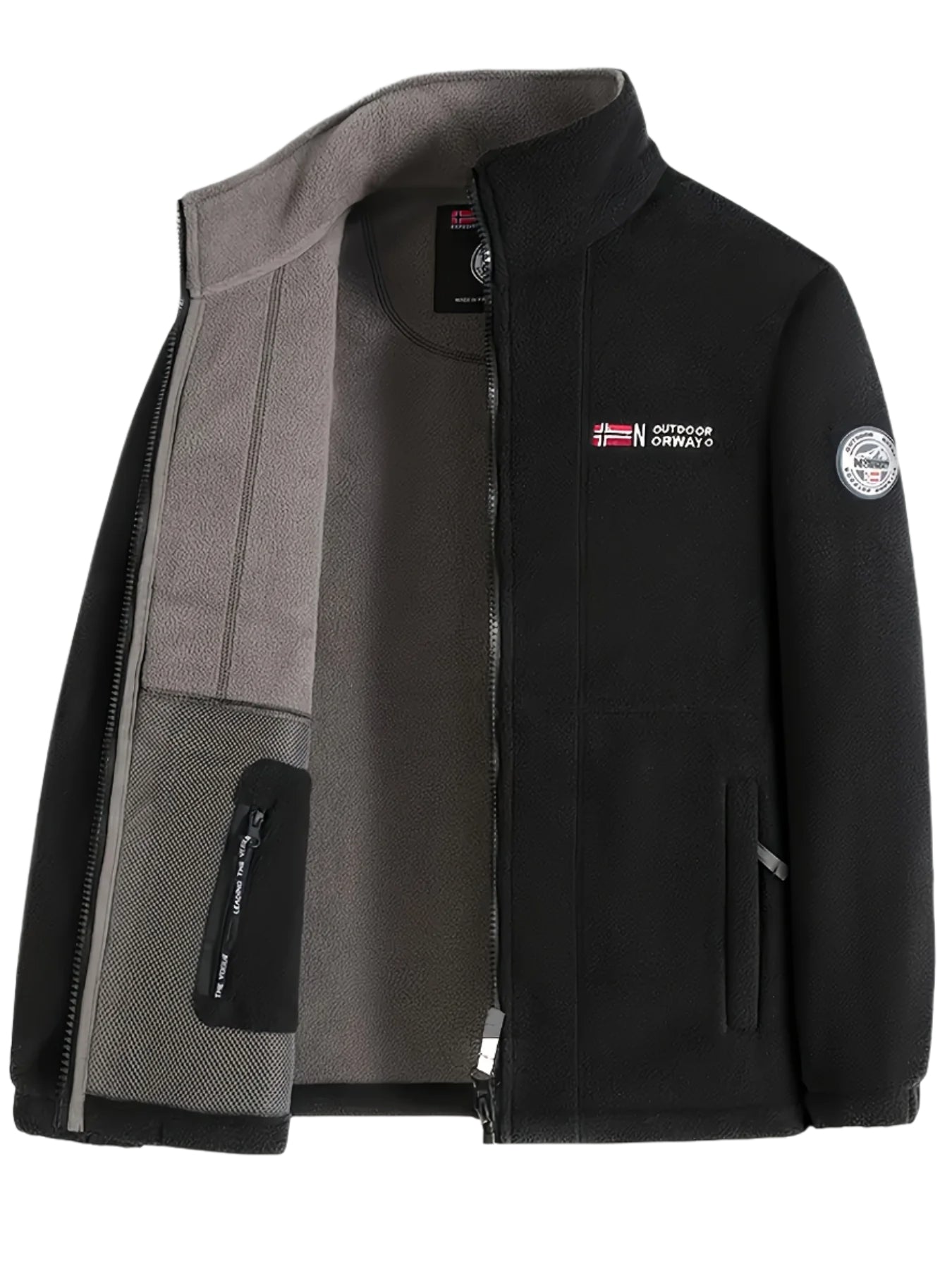 Herren Fleecejacke - Reißverschluss mit Stehkragen