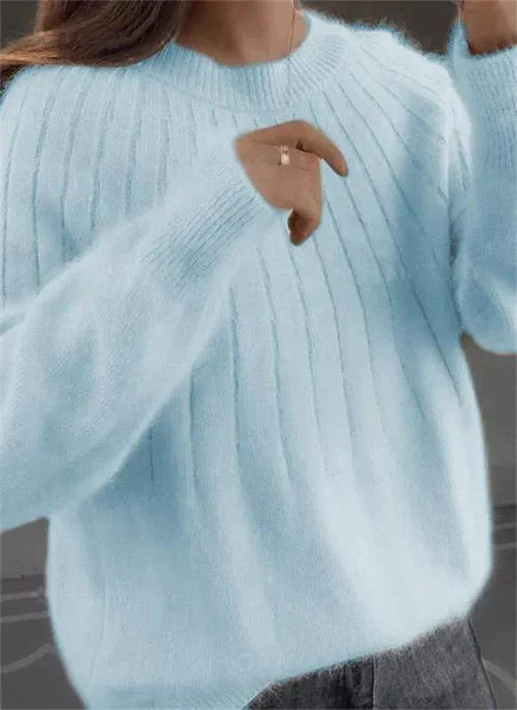 Damen Kaschmir Pullover – Relaxed Fit mit Rundhals-Strick