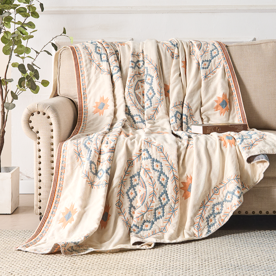 Wendbare Überwurfdecke – Ethnisches Muster