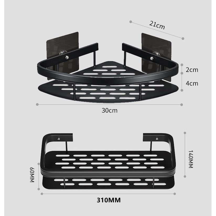 Aluminium Corner Bathroom Shelf - ALPINE WEAR