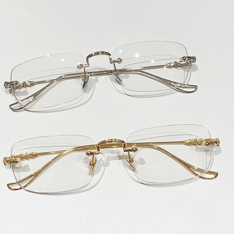 Anti - blue light rimless trimming presbyopic glasses men & women - ALPINE WEAR