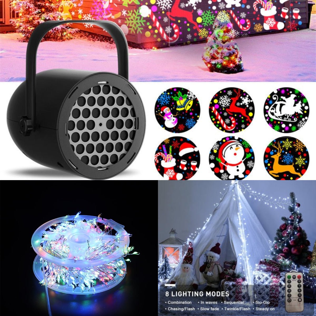 🎄🎁Christmas Hot Sale 50% OFF🎅16 - Pattern USB Christmas Projector Light - ALPINE WEAR