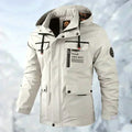 Herren Gefütterte Taktische Winterjacke - Wasserabweisend & Mehrfachtaschen